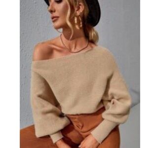 Shein Boat Neck Batwing Sleeve Sweater (XL)